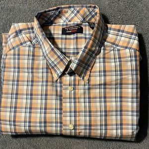 Men’s Roundtree/York plaid short sleeve cotton shirt. Size 3XB price $26